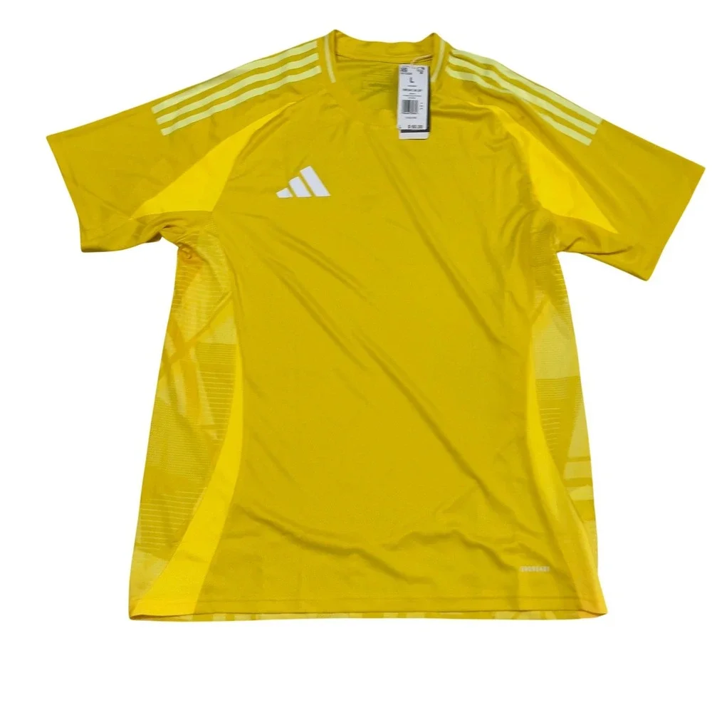 Adidas Tiro24 C M JSY Men Large Yellow New Aeroready Slim Fit IV7235